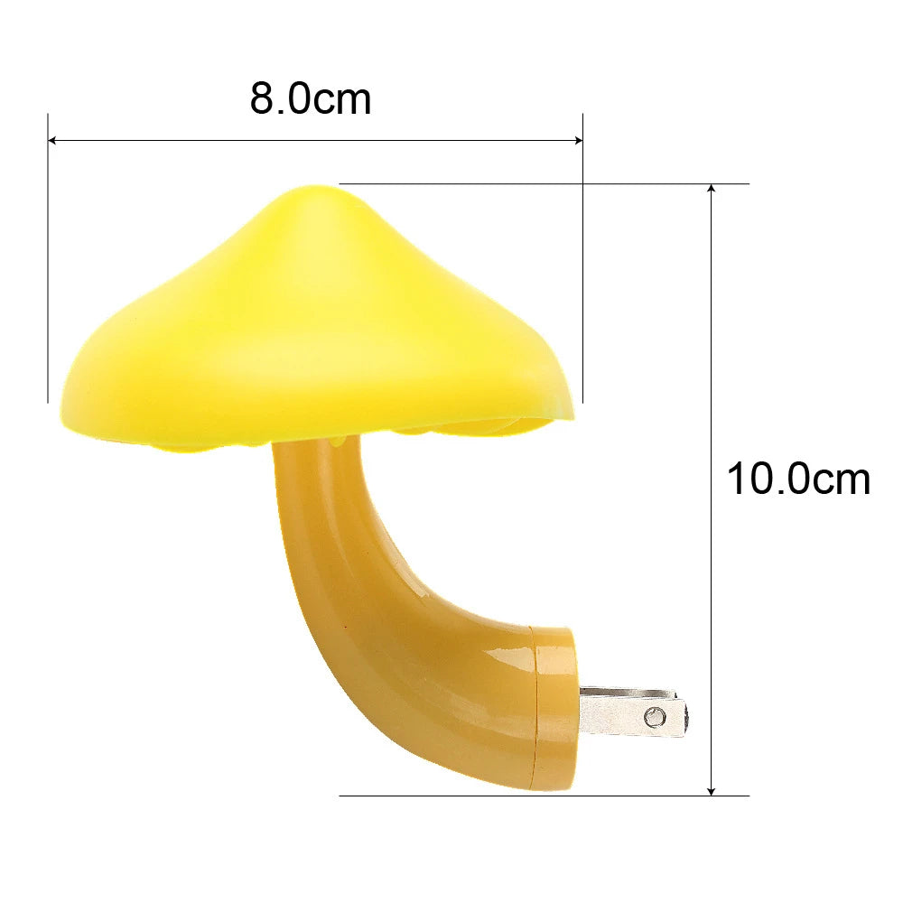 Worm Mushroom Lamp Plug-in Light Control Night Light Wholesale Yellow Light Worm Mushroom Light Control Night Light