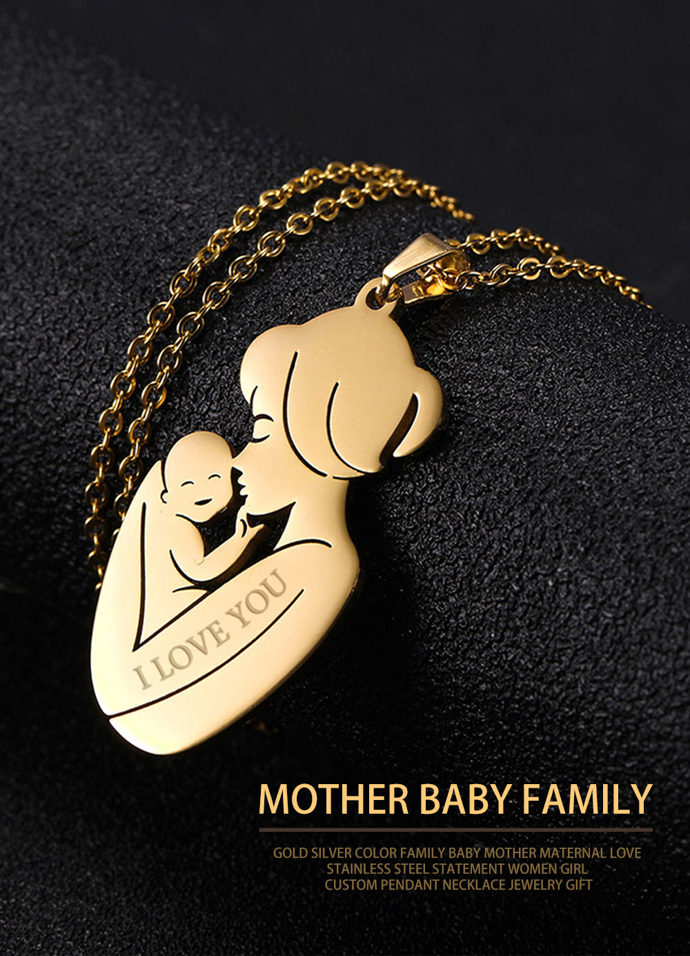 Collier de naissance personnalisé pour bébé avec hameçon, nom personnalisé, fête des mères, maman, enfant, chaîne, cadeau de famille pour femme et homme, bijoux en acier inoxydable