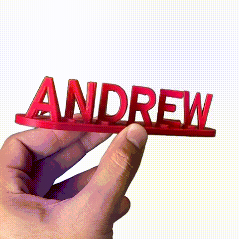 Cadeau imprimé en 3D avec illusion d'amour à double nom