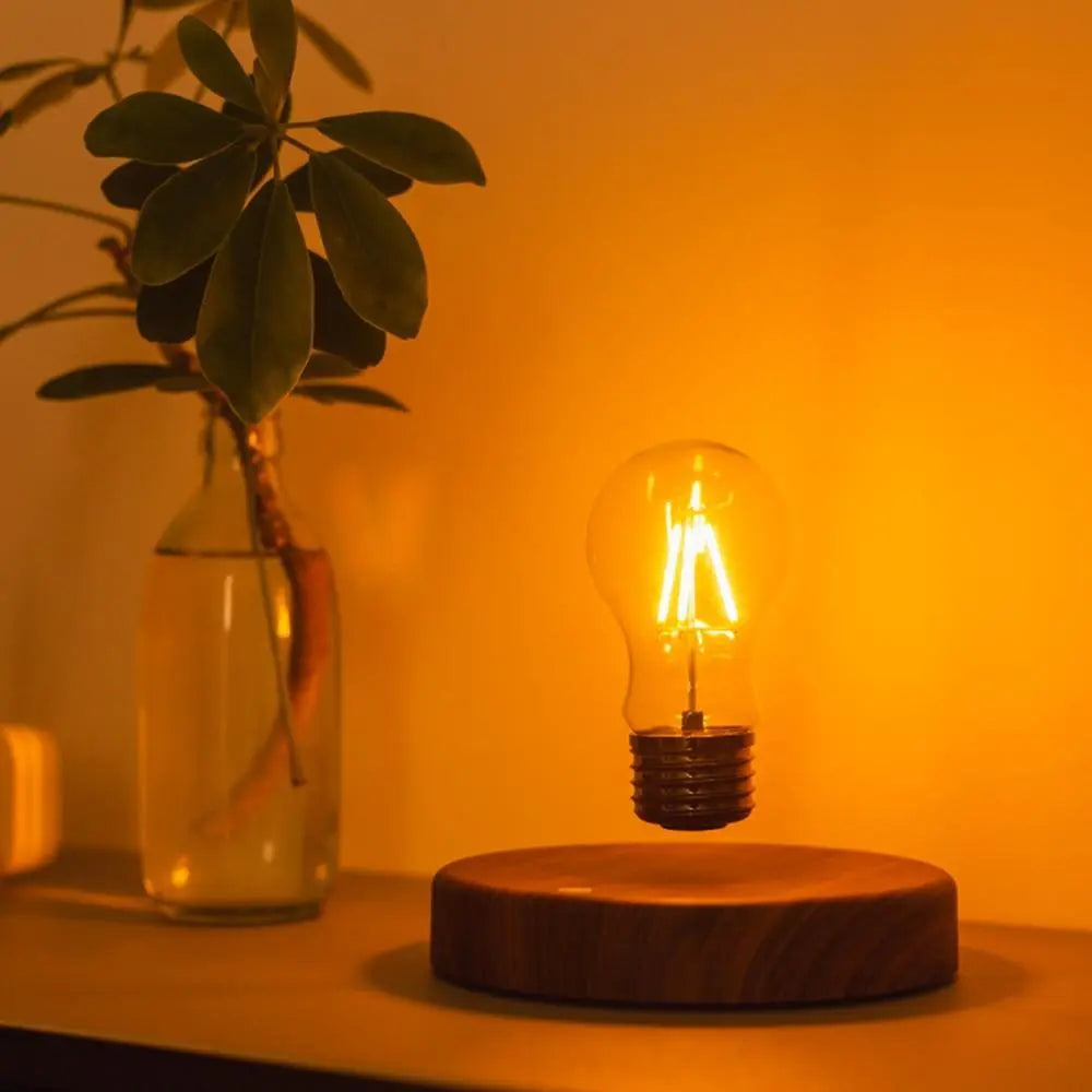 Lampe à lévitation magnétique créative veilleuse ampoule LED flottante pour cadeau d'anniversaire lampe de table chambre décoration de la maison lumière