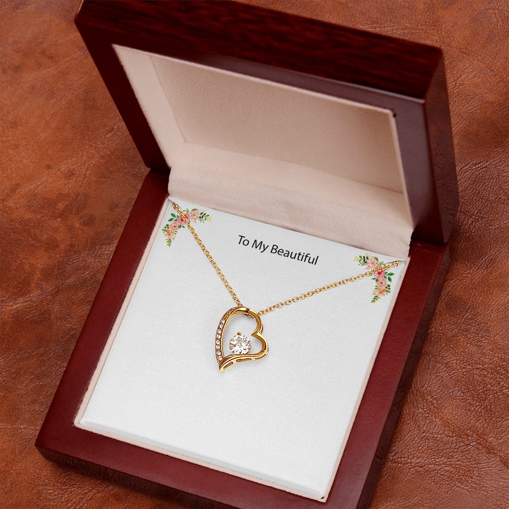 Collier 18Kerat, diamant à l'intérieur d'un coeur