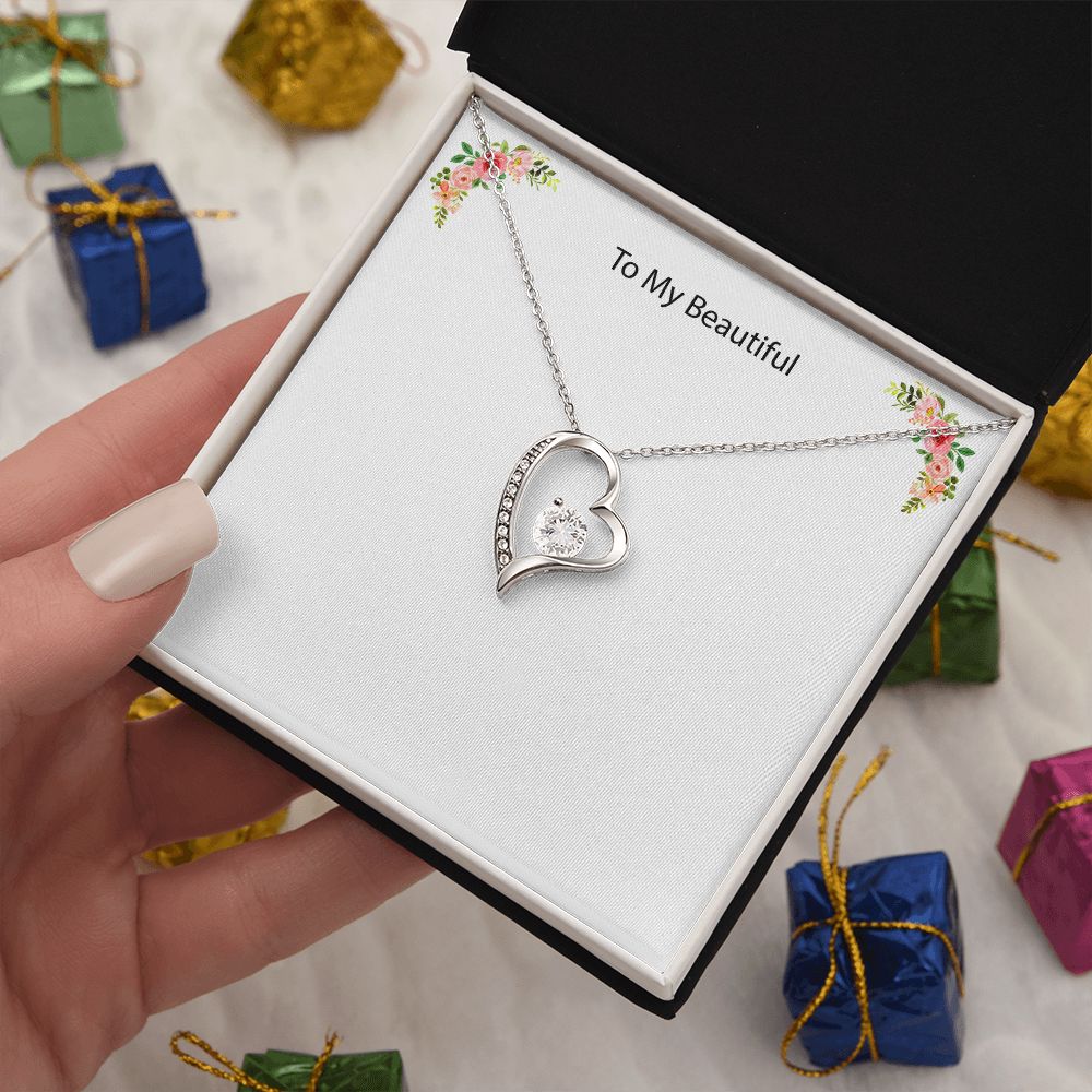 Collier 18Kerat, diamant à l'intérieur d'un coeur
