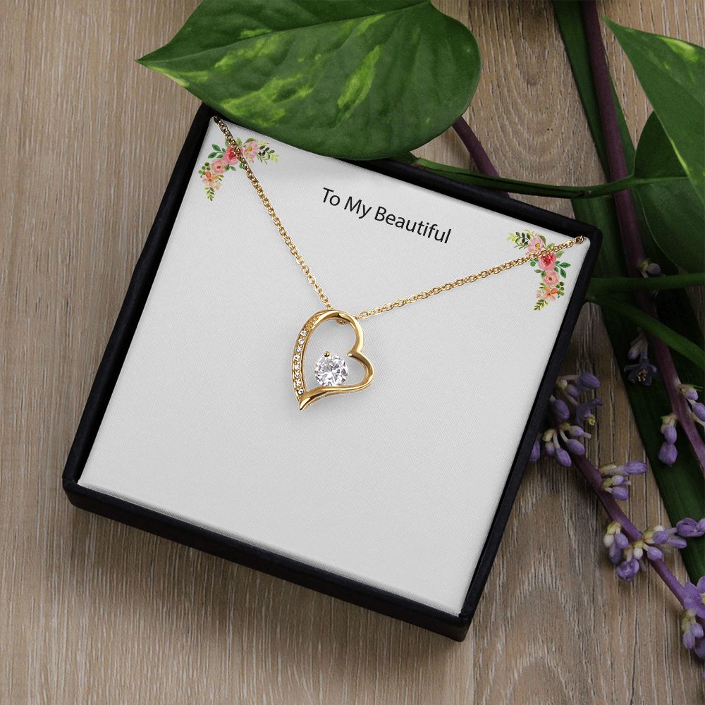 Collier 18Kerat, diamant à l'intérieur d'un coeur