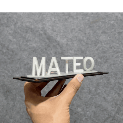 Cadeau imprimé en 3D avec illusion d'amour à double nom