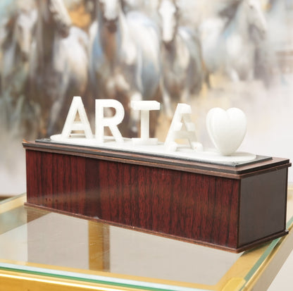 Cadeau imprimé en 3D avec illusion d'amour à double nom