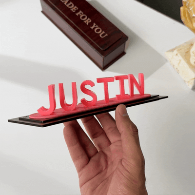 Dual Name Illusion Love 3d Printed Gift .