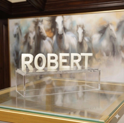 Cadeau imprimé en 3D avec illusion d'amour à double nom