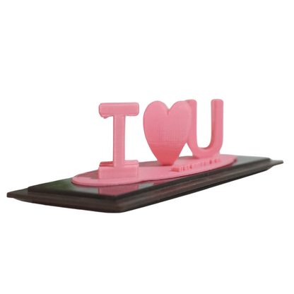 ILOVEYOU MOM - Dual Name Illusion Love 3d Printed Gift