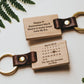 Personalised 'The Day You Became My' Calendar Wood Keyring