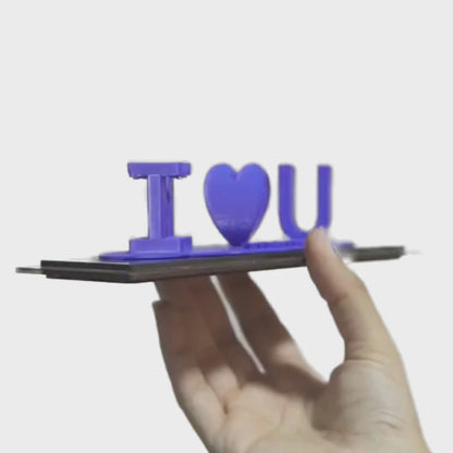 ILOVEYOU MOM - Dual Name Illusion Love 3d Printed Gift