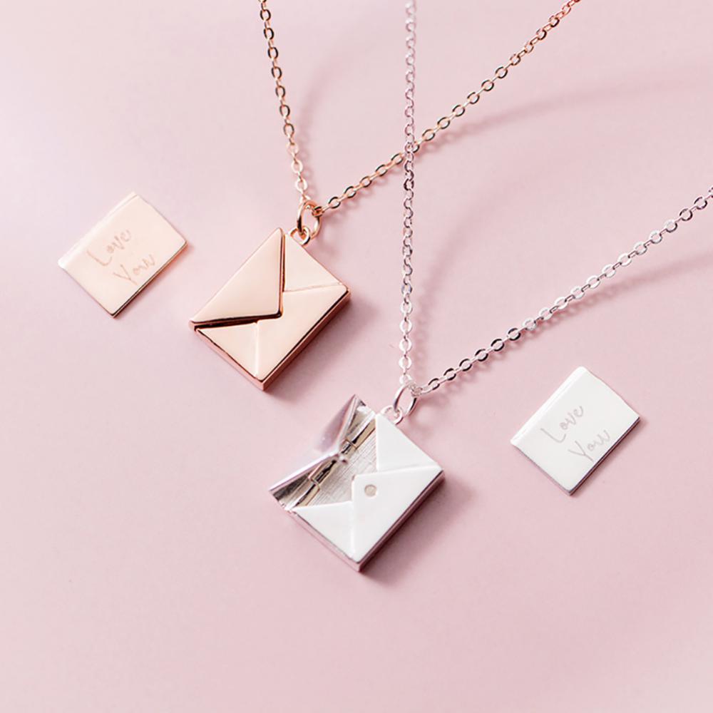 [ALMOST SOLD OUT] Love Letter Envelope Pendant Necklace - Jewelry