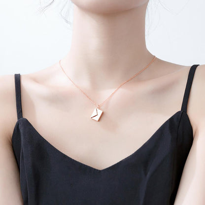 [ALMOST SOLD OUT] Love Letter Envelope Pendant Necklace - Jewelry