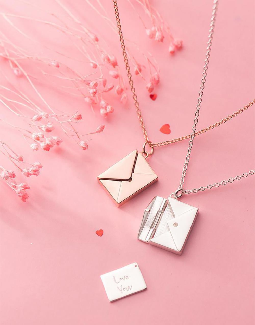 [ALMOST SOLD OUT] Love Letter Envelope Pendant Necklace - Jewelry