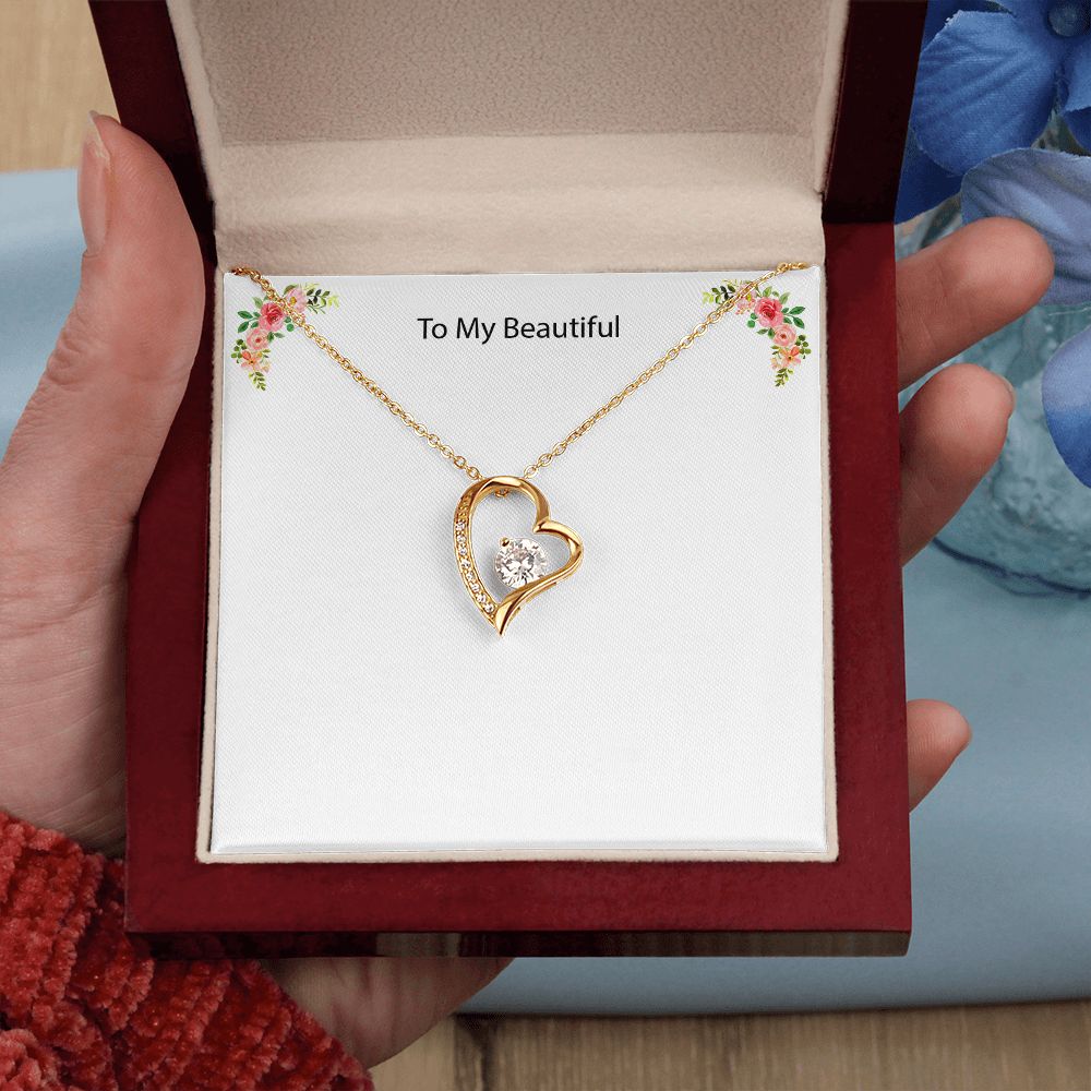 18Kerat, diamond inside a heart Necklace