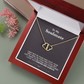 14k Gold 2 hearts necklace with custom message to soulmate