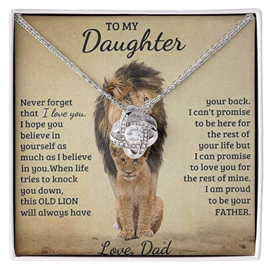[Almost Sold Out] Daughter - Proud Lion - Love knot Necklace
