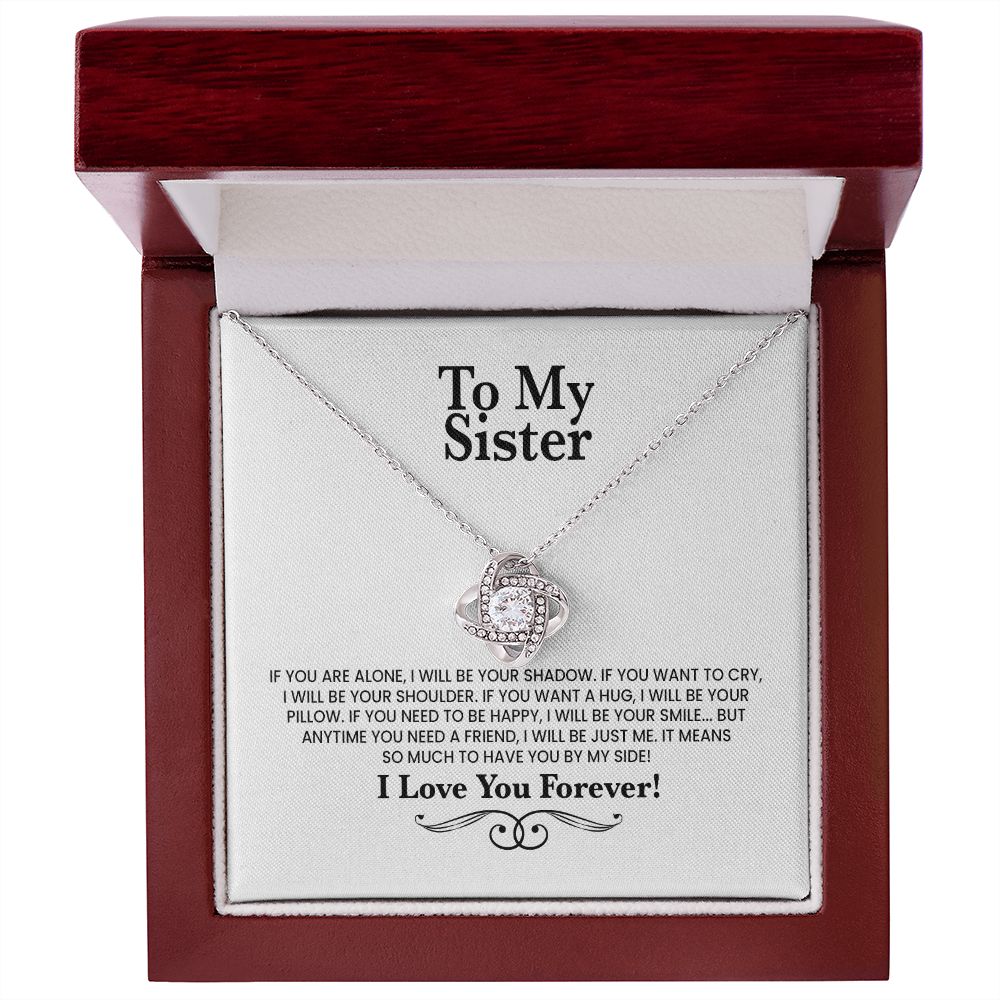 Gift to sister Love you forever loving knot necklace code N109