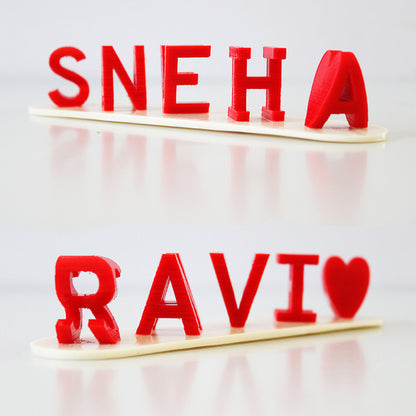 Dual Name Illusion Love 3d Printed Gift